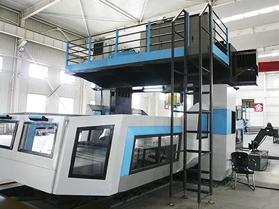 Mandriladora e fresadora CNC portal com pórtico fixo e mesa móvel