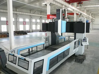 Mandriladora e fresadora CNC portal com pórtico fixo e mesa móvel