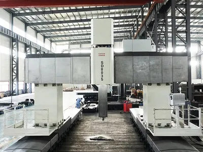 Mandriladora e fresadora CNC portal com pórtico móvel e mesa fixa